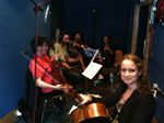 Charlotte Glasson and friends record strings in the studio